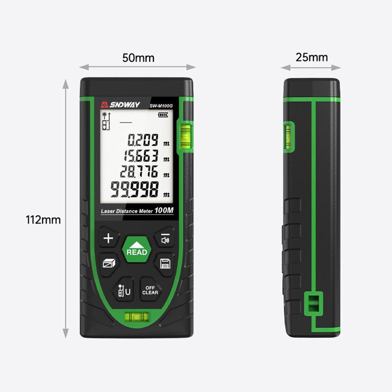 SNDWAY Green Laser Rangefinder SW-M50G Infrared Rangefinder Outdoor Green Electronic Range