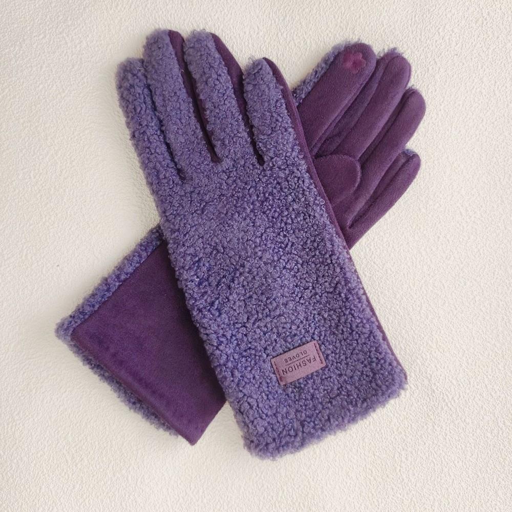 Windproof Keep Warm Gloves Imitation Fleece Mittens New Full Finger Gloves  Outdoor