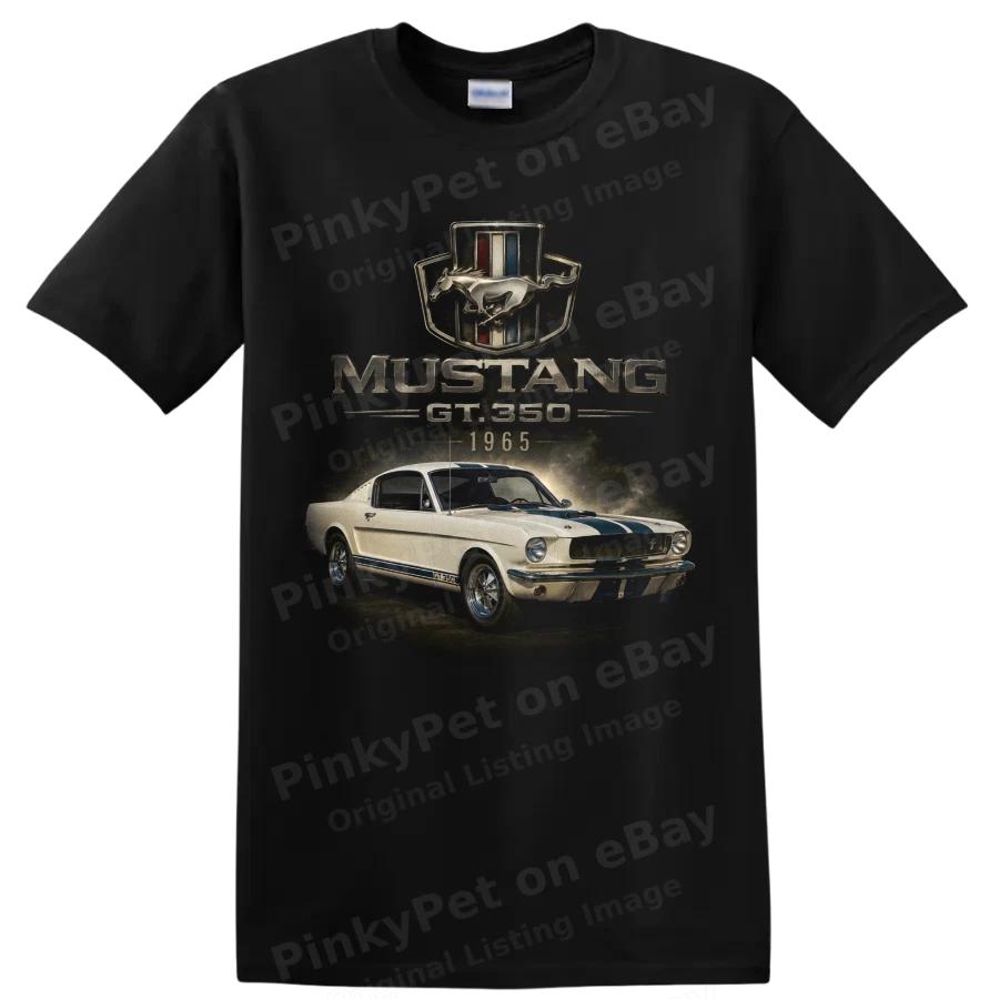 1965 Ford Mustang GT350 Классический Автомобиль Футболка Винтажный Мускул-кар Графическая Футболка США
