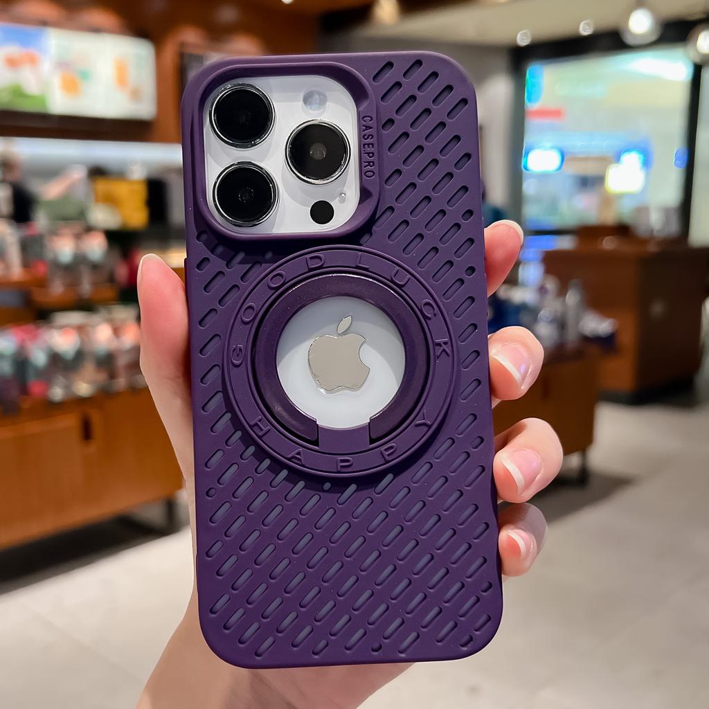 Чехол для телефона Mesh Heat Disipation подходит для iPhone16pro, защитного чехла Invisible Stand 13max Shell и программного обеспечения Apple 15