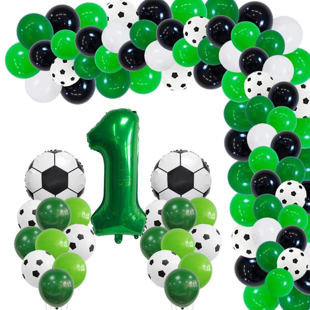 Soccer Birthday Balloons for Sports Theme Party Decorations, Aluminum Foil Balloons with Auto-Seal Feature for Easy Inflation, Perfect for World Cup S