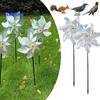 6 шт., отпугиватели птиц, спиннеры с 7 листьями, экологически чистые, съемные, легко устанавливаются, повторно используются, отгоняют птиц, светоотражающие ветряные мельницы из ПВХ
