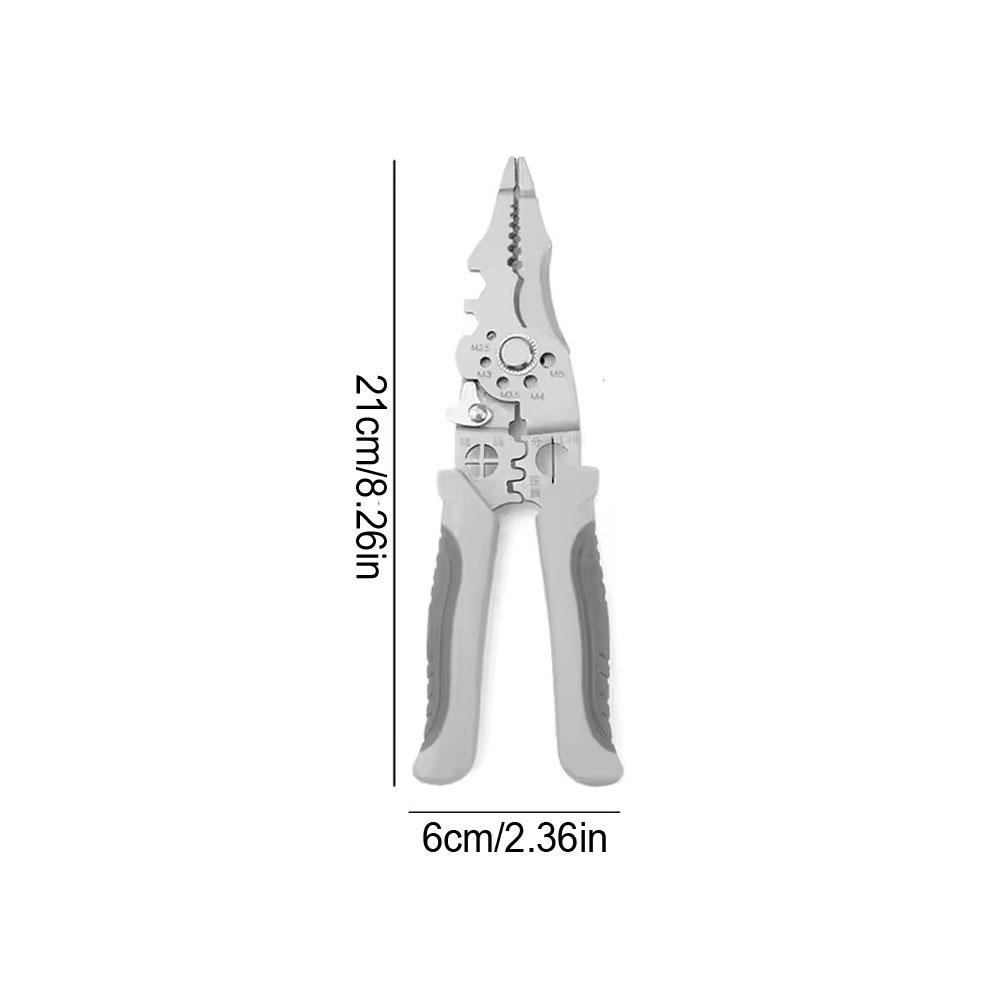 Wire Stripper Decrustation Pliers Adjustable Electrical Wire Stripping Tool Non-slip Wire Stripper Crimper for Electrical Cable