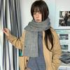 Шарф Luochi с вышивкой, вязаный косами, из смесовой шерсти: Ретро Шарф-труба на шею для женщин и мужчин, осенне-зимний стиль