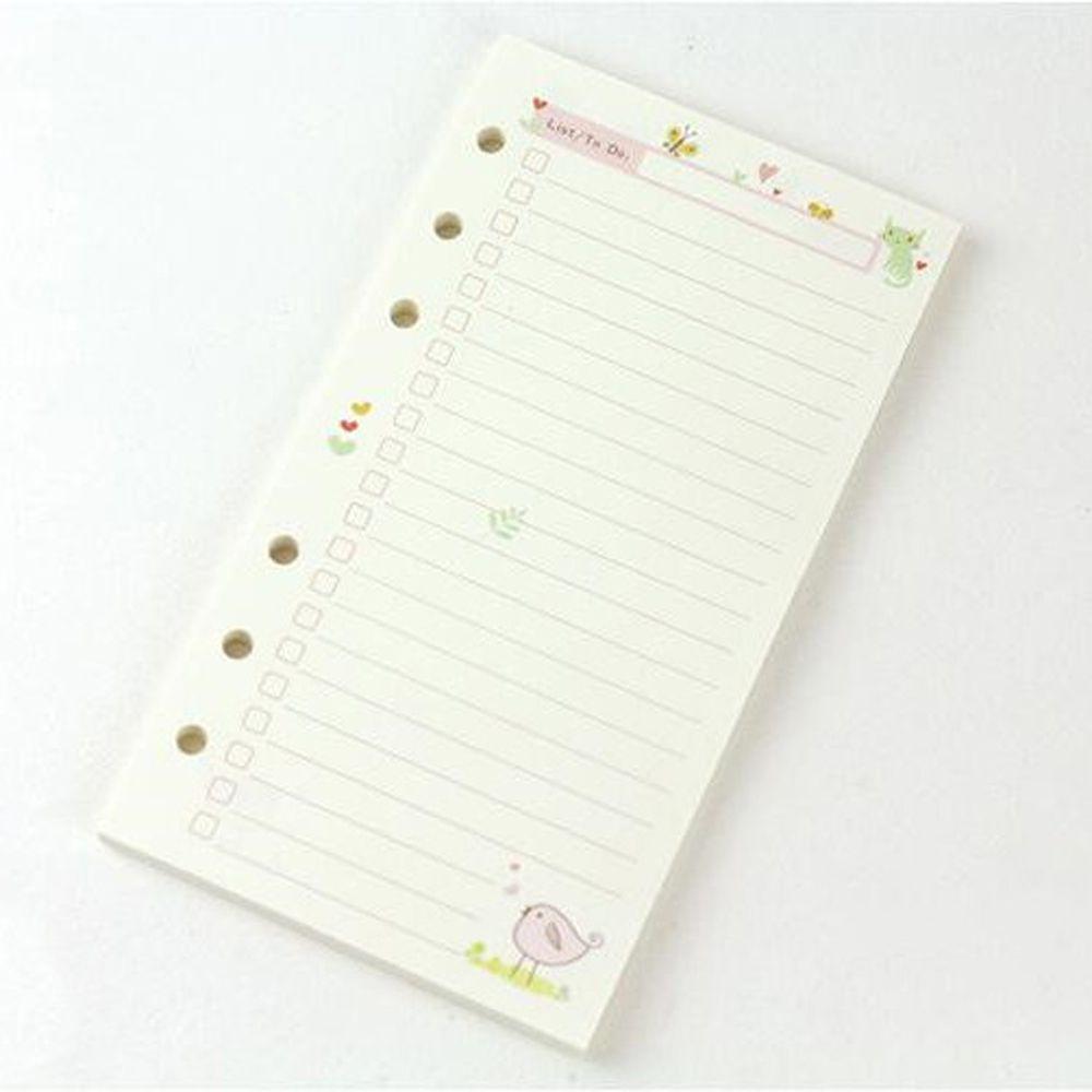 Daily Planner A5 A6 Notebook Refill Loose Leaf Paper Refill Binder Inside Page Notebook Paper