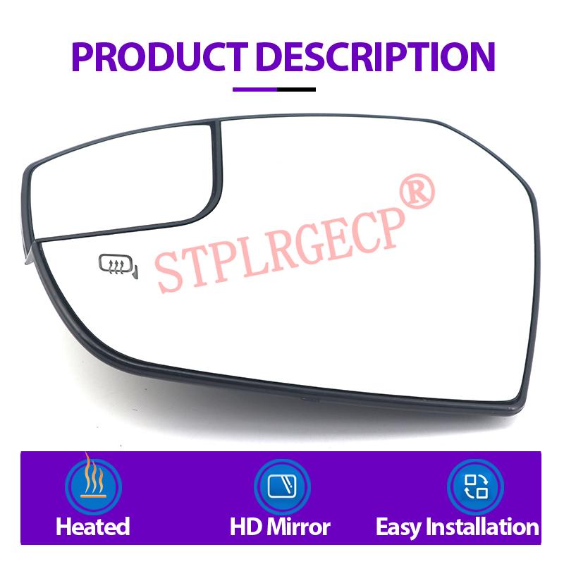 1 PC Door Wing Mirror Glass Heated Left Right Side Car-styling Rearview Mirror Heating for Ford Escape 2017 2018