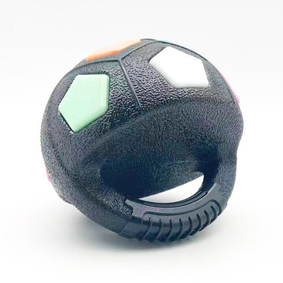 Успокаивающий мяч для собак, интерактивная игрушка для собак в виде футбольного мяча, игрушка для домашних питомцев для бросания и приноса, со пищалкой, выдающая лакомства, для маленьких, средних и крупных собак