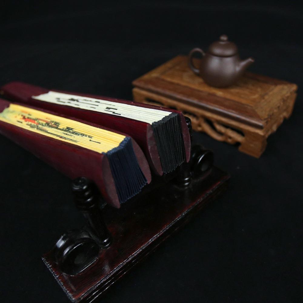 Бамбуковая ручка Веер Ручной веер Китайский ретро-стиль Бамбуковый веер Прочный Складной веер Для лета Ежедневного использования Танцев