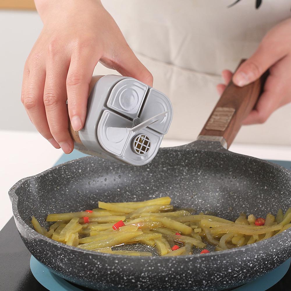 Four-in-one Seasoning Jar Spice Salt And Pepper Shakers Nordic Kitchen Seasoning Container Set Spices Tableware Storage Box