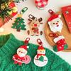Elk Cartoon Santa Claus Keychain Christmas Tree Christmas Plush Keyring  Birthday Gift