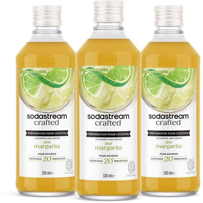 Cocktail mixer SODASTREAM - Margarita Sans Alcool - Fraîcheur citronnée - Pour Machine a eau pétillante et Soda - 330 ml
