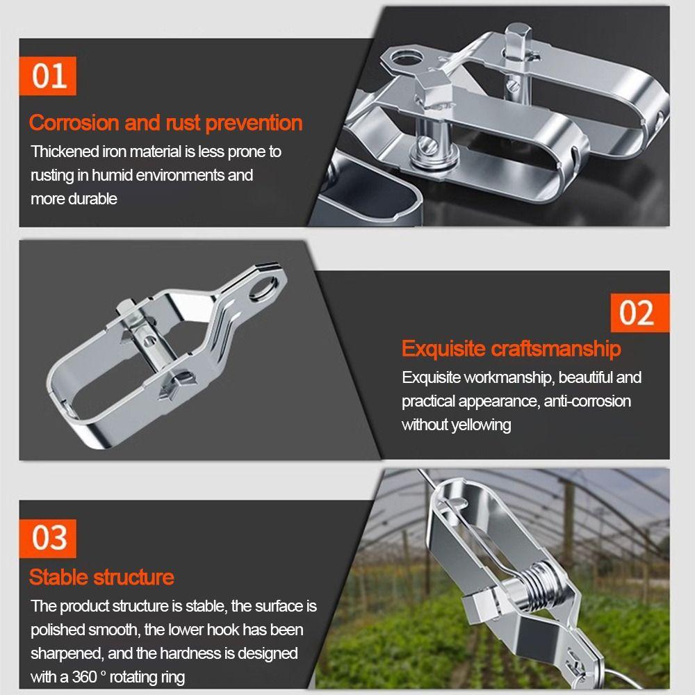Heavy Duty Wire Tightener Silver Electric Fence Tightener New Wire Buckle Farm