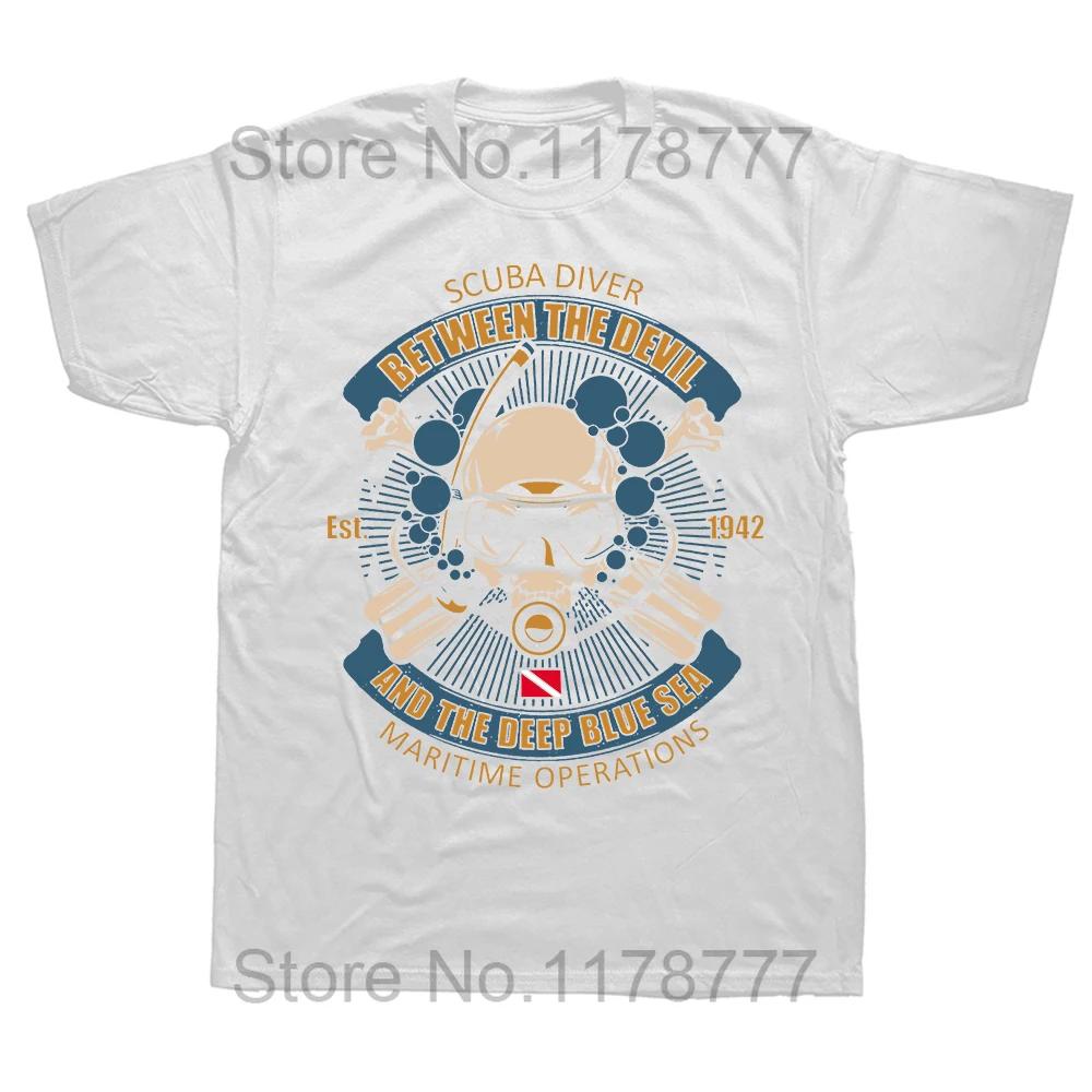 Мужские футболки Diver Est Fashion Tee Shirt Short Sleeve Dive Scuba Diving Sports Lover T Shirt O Neck Clothing Summer