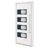 White Exterior Door 100x210 cm Aluminum and PVC