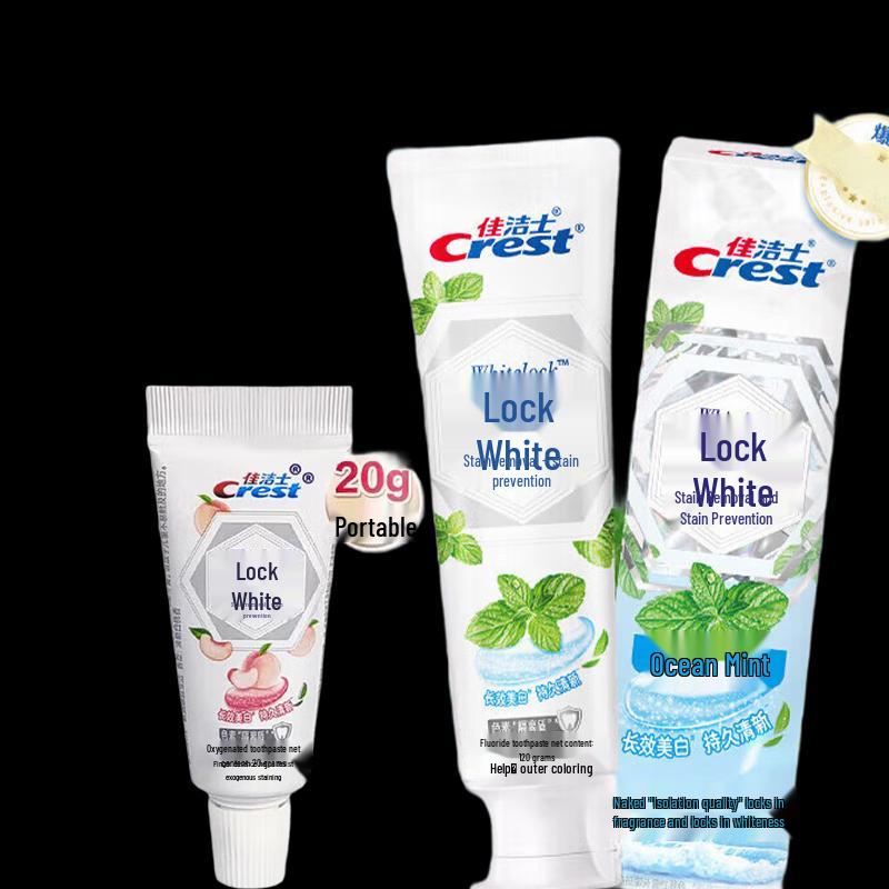 Crest Двухцветная блокирующая белая зубная паста, двойная упаковка