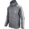 Adidas Куртка с тремя полосками и капюшоном на молнии, мужские куртки, серые JF3955