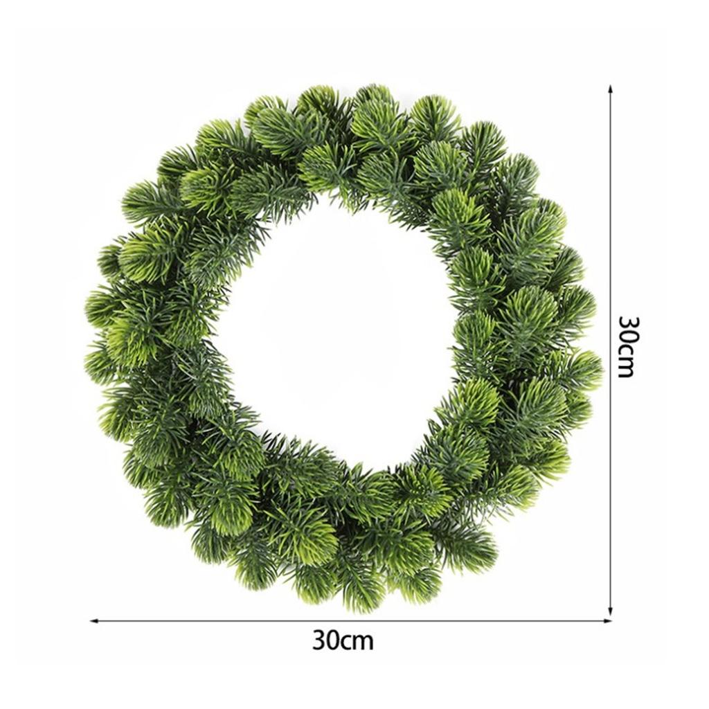 Incredible PVC Made Round Green Artificial Wreath For Your Home's Elegance