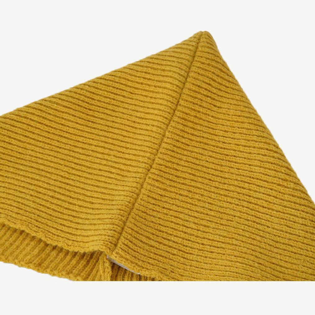 Layered Knit Hat Scarf Shawl with Faux Collar for Women - Japan & South Korea Style Autumn/Winter Warmer.