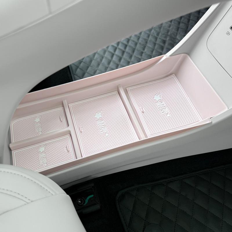 For Geely EX2 Car Layered Storage Box Below The Central Control Armrest Box Tray Storage Device Automotive Interior Accessories
