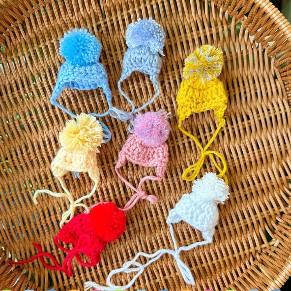 Candy Color Cotton Doll Knitted Hat Fashion DIY Knitted Skirt for 10~15cm Cotton Dolls