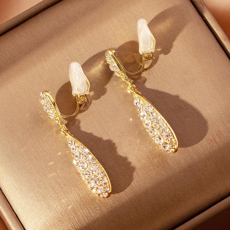 2023 без пирсинга, клипсы для ушей, новые серьги со стразами, женские дизайнерские роскошные серьги