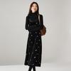 French floral bow embroidered camisole dress
