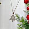 Christmas Holiday Necklace Female, Zircon Star Inlaid Christmas Tree Ornaments, Exquisite Pendant Jewelry