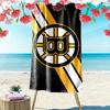 Пляжное полотенце с принтом Boston Bruins, Большое, Мягкое, Быстросохнущее, для Пляжа, Кемпинга, Плавания