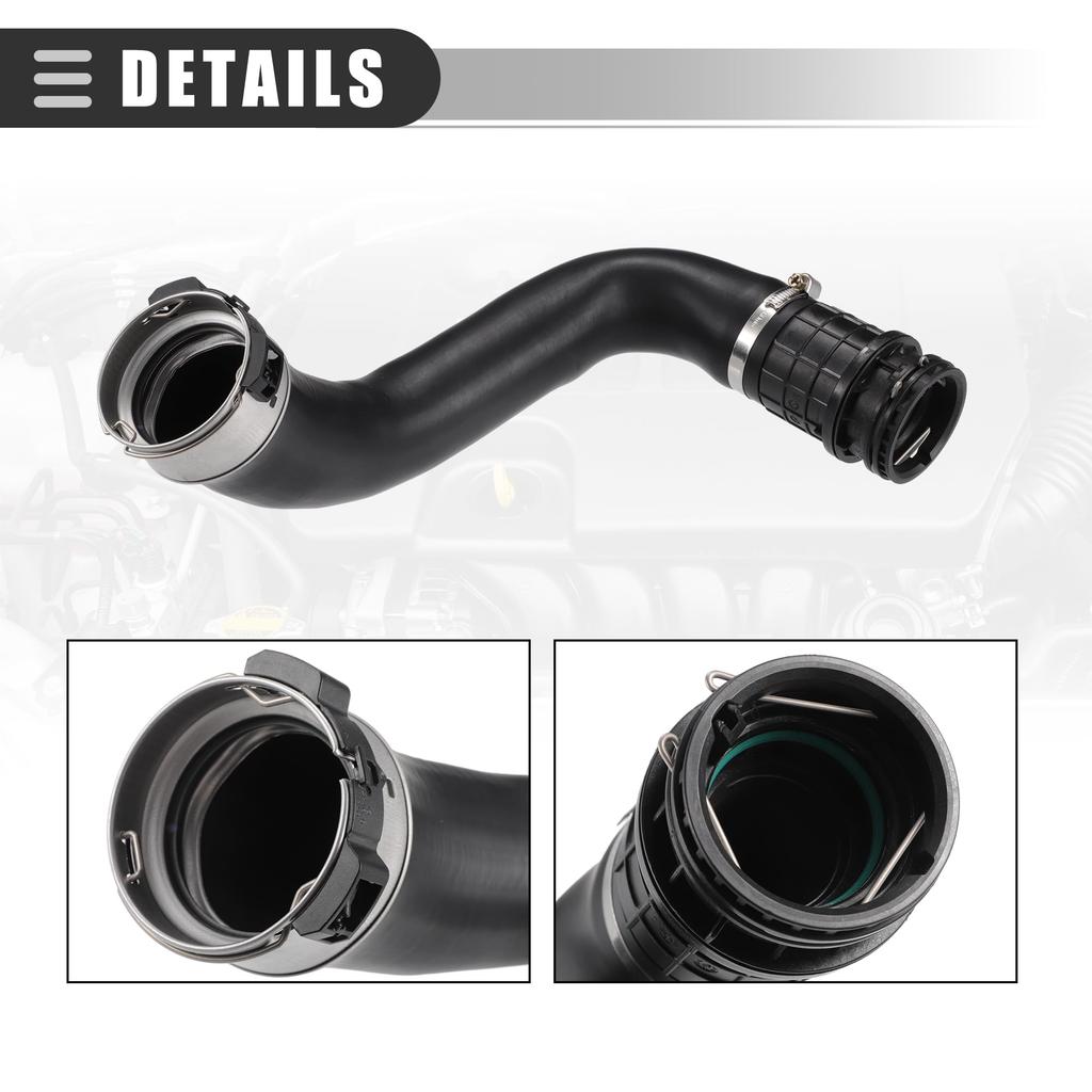 Motoforti Патрубок воздухозаборника двигателя, Патрубок воздухозаборника для Chevy Cruze 2016-2019, Резина, с хомутом, Нет. 13374646, Черный