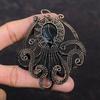 Psilomelane Pendant Copper Wire Wrapped Jewelry Original Gemstone Pendant Handmade Octopus Pendant Copper Wire Wrapped Pendant Gift For Her