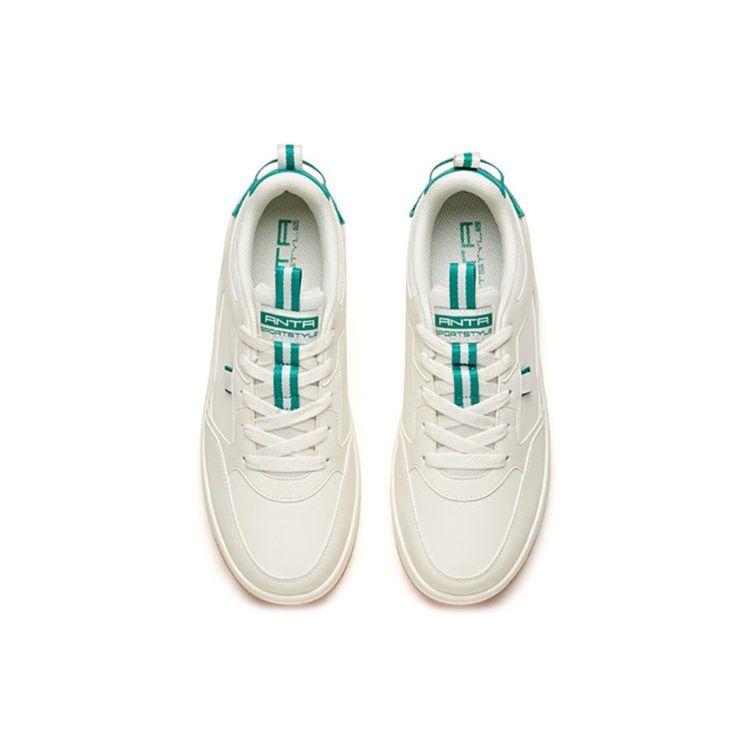 Anta Удобные повседневные нескользящие прочные легкие низкие кроссовки для скейтбординга мужские кроссовки белые зеленые 912018066-7