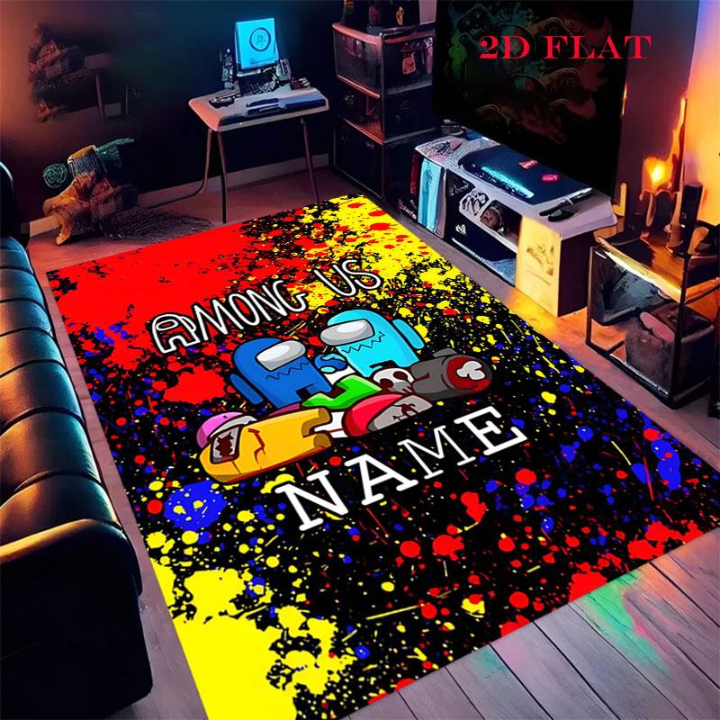 Custom Among Us Carpet Rug for Living Room Bedroom Home Sofa Decoration,Kids play Nonslip Floor Mat