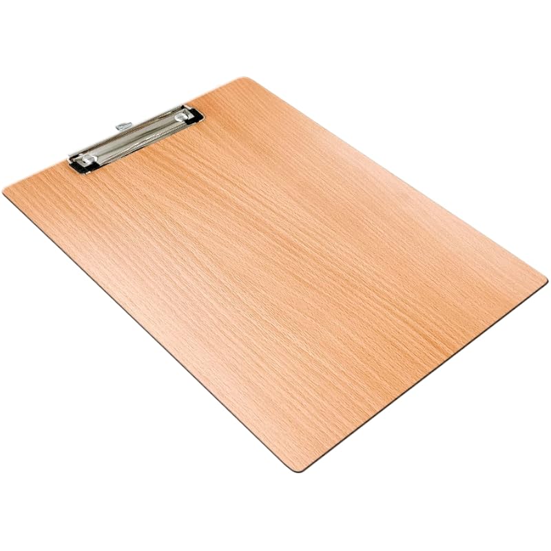 Eduway Exam Board Wooden/Writing/Clipboard Lightweight MDF | Heavy Duty Clip for Office, School, Home, College, Shop -