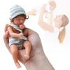 Boy Reborn Baby Dolls Silicone Smile Baby Doll Lifelike Mini Newborn Doll Anti-Stress Lifelike 3D Skin Tone Toy Gift