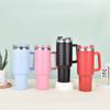 Большая емкость 40 унций автомобильная кружка двухслойный вакуум с ручкой-соломинкой чашка уличная портативная автомобильная кружка-термос