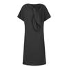Fashion High Street Straight Loose Mid Dress Vintage O Neck Bow Tie Party Dresses Casual Office Lady Short Sleeved A-line Dress