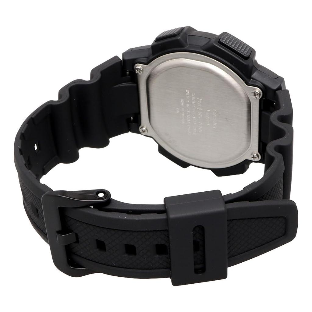 Casio Цифровые часы - WS-1800-1AV - Стандартные цифровые часы Черные Зарубежная модель Мужские - Черные, Мужские