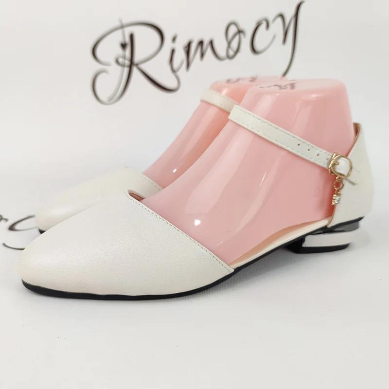 Fashion Comfortable Square Heels Office Ladies Working Shoes Soft Pu Leather Low Heel Pumps Women Ankle Strap Classic Black Shoes Woman