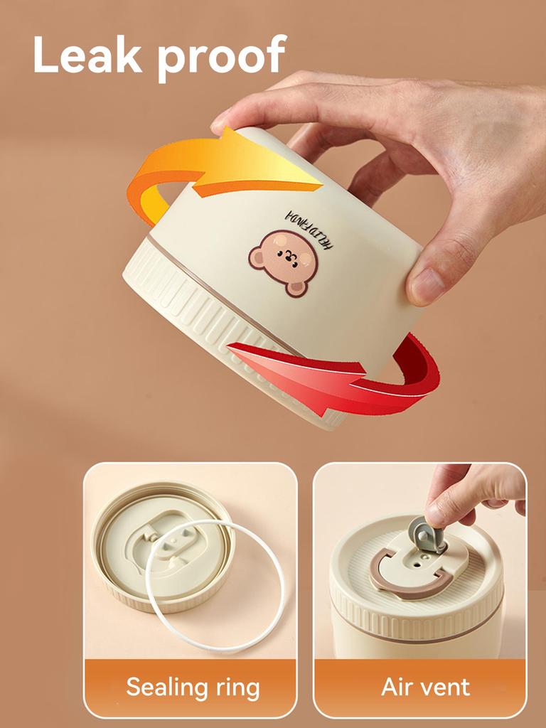 WORTHBUY милый медведь 304 термос из нержавеющей стали ланч-бокс для детей и взрослых портативная микроволновая печь Bento Box герметичный контейнер для еды