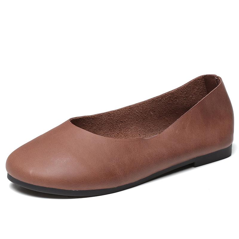Simple Zen Handmade Leather Бабушкины Туфли - Женские Туфли На Мягкой Подошве Для Всех Сезонов