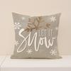 New Christmas Pillow Holiday Decoration Simple Seat Cushion Linen Comfortable Letter Print Sofa Cushion