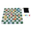 Snakes and Ladders Board Game Set 35cm Rubber Portable Board Game Set for Home Travel Picnic
