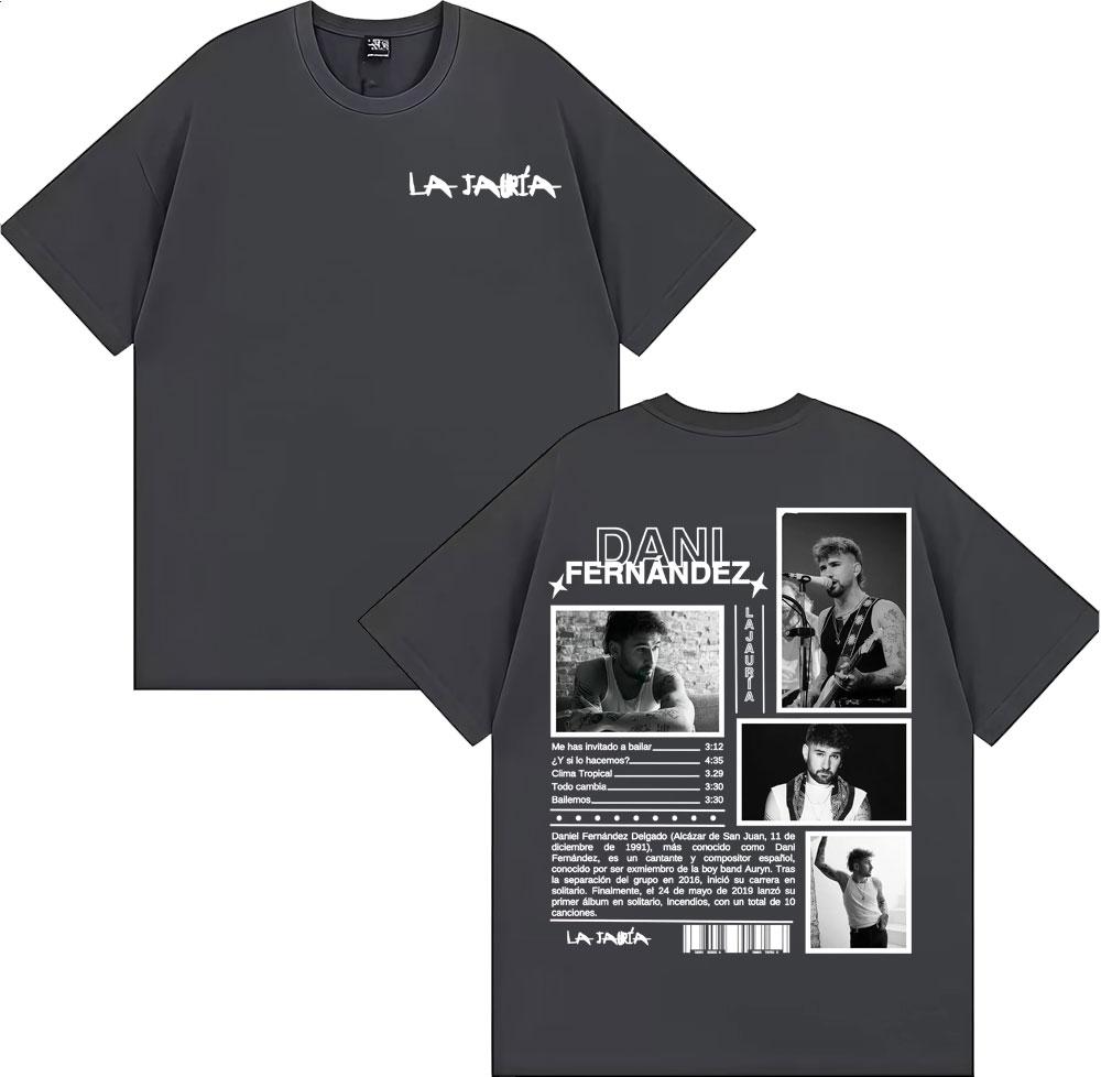 Singer Dani Fernandez La Jauria Album Tour Tshirt 2026 Summer Mens Womens Casual Cotton Tshirt Fashion Retro Mens Tshirt