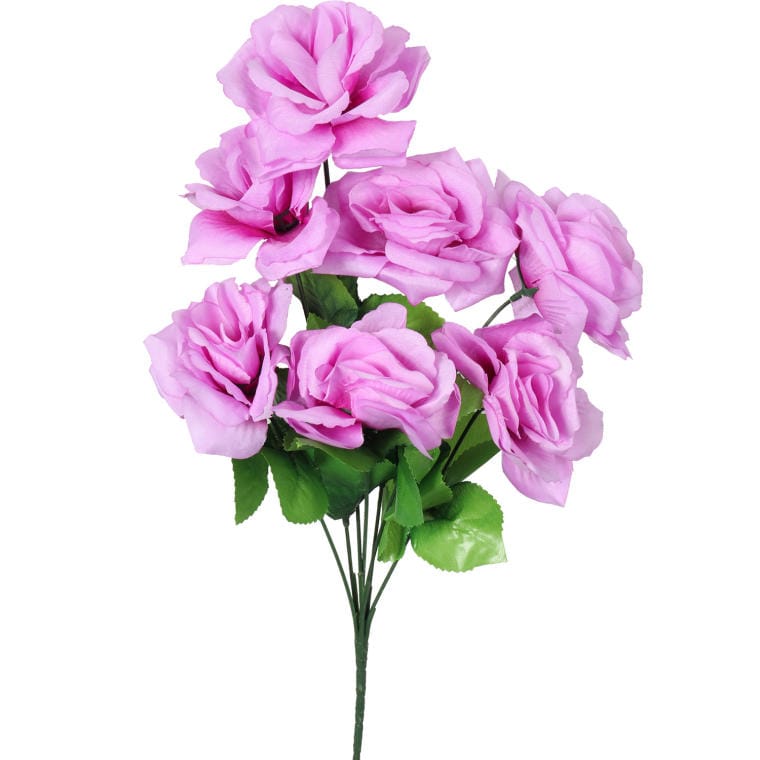 Bouquet of 7 Pink Roses, 44cm in size and 10cm in diameter