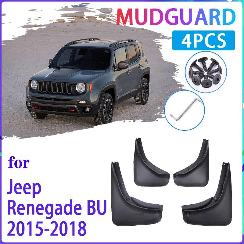 4 PCS Car Mud Flaps for Jeep Renegade BU 2015 2016 2017 2018 Mudguard Splash Guards Fender Mudflaps Auto Accessories