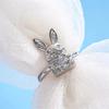 Huitan Rabbit Shaped Ring for Women Cute Wedding Party Trendy Accessories Inlaid Shining Cubic Zirconia Fresh Animal Jewelry