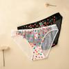 2024 Floral Plus Size Mid-Waist Polka Dot Seamless Ladies Underwear