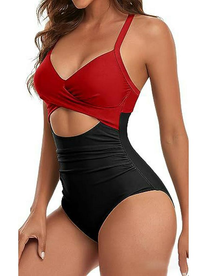 Европейский и американский женский сексуальный купальник с открытой спиной, цельный, облегающего кроя и с полым дизайном