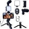 Portable Vlogging Kit Video with Tripod Bluetooth Control for SLR Camera Smartphone Youtube Photography Light Stand Microphone