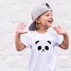 Cute Panda Printed T-shirt Summer Kids Girls Boys Harajuku Short Sleeve Tshirts White Casual Child Funny Tops Clothes 2-12Y
